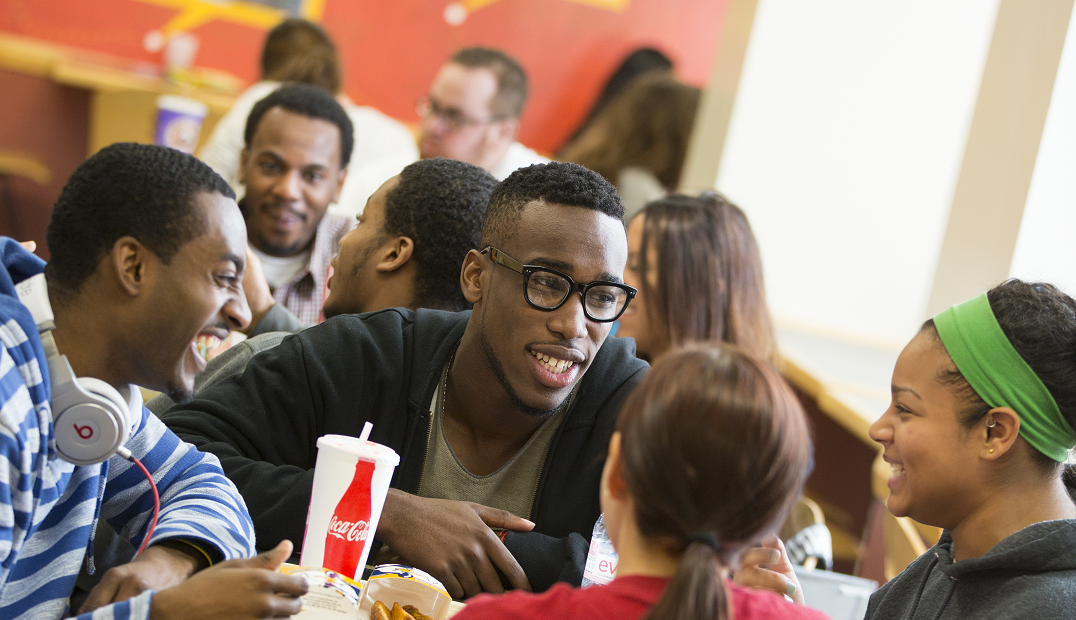 Students eating