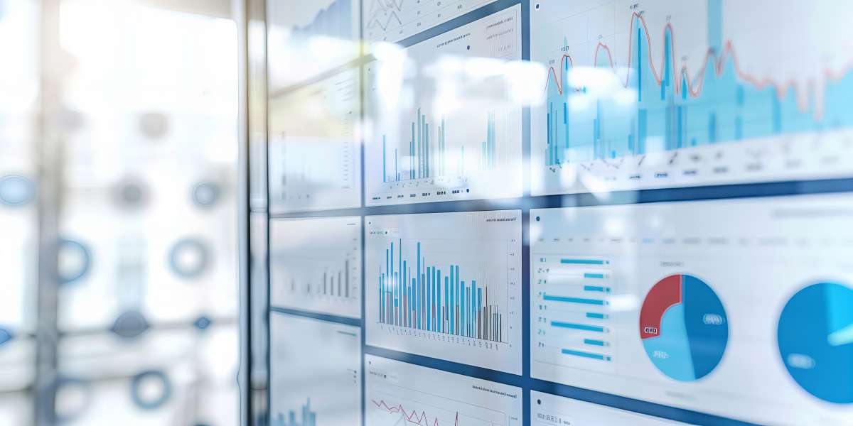 Modern Analytical Dashboard Displaying Dynamic Business Data Metrics Banner