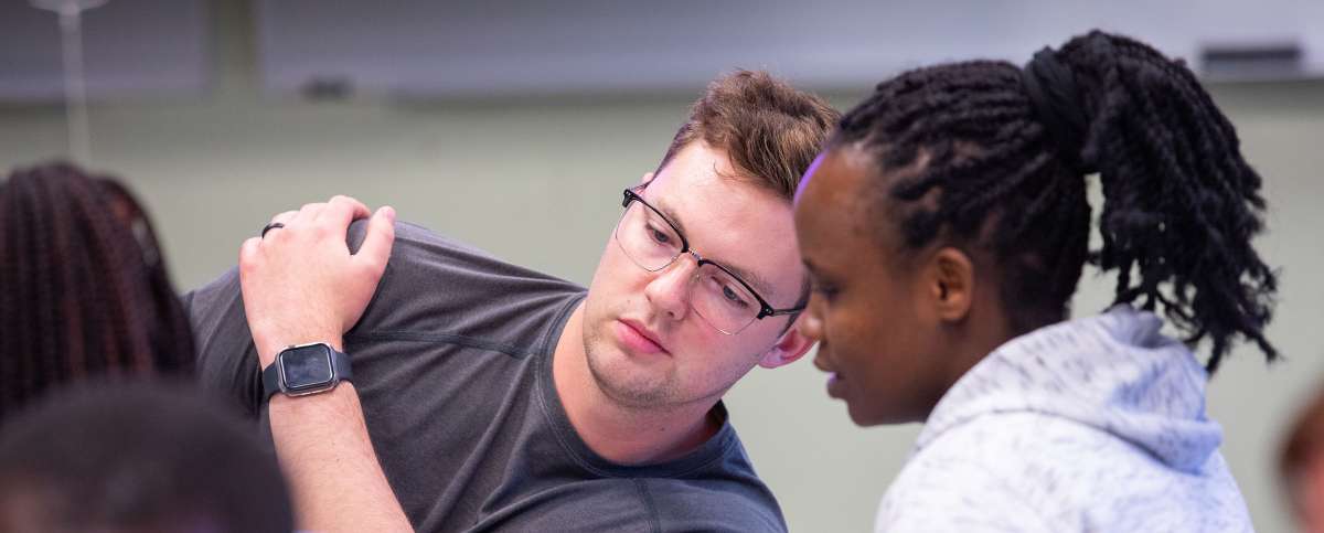two people talking
