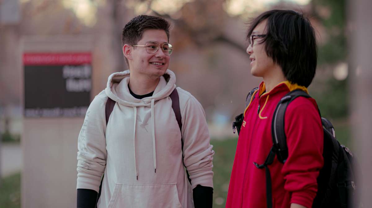 Two guys are talking