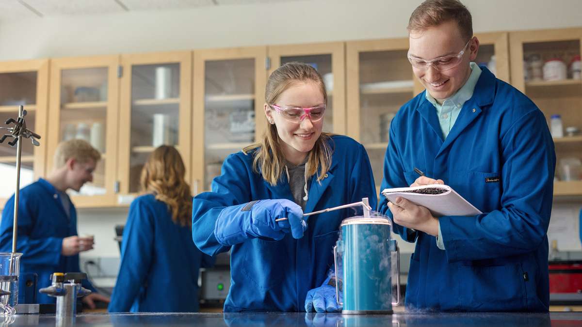 Students working on Chemistry